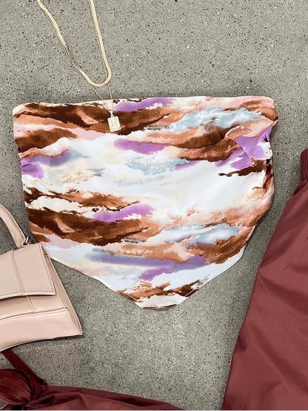 Lane 201 Satin Scarf Top